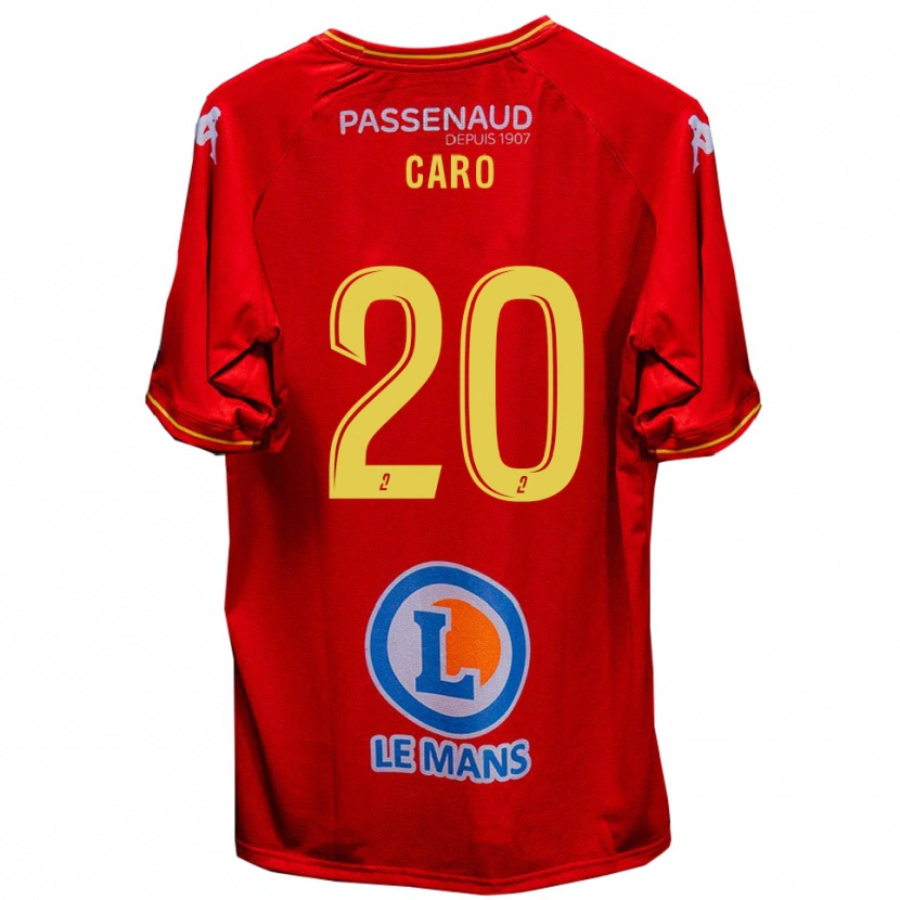 Danxen Heren Titouan Caro #20 Rood Geel Thuisshirt Thuistenue 2025/26 T-Shirt