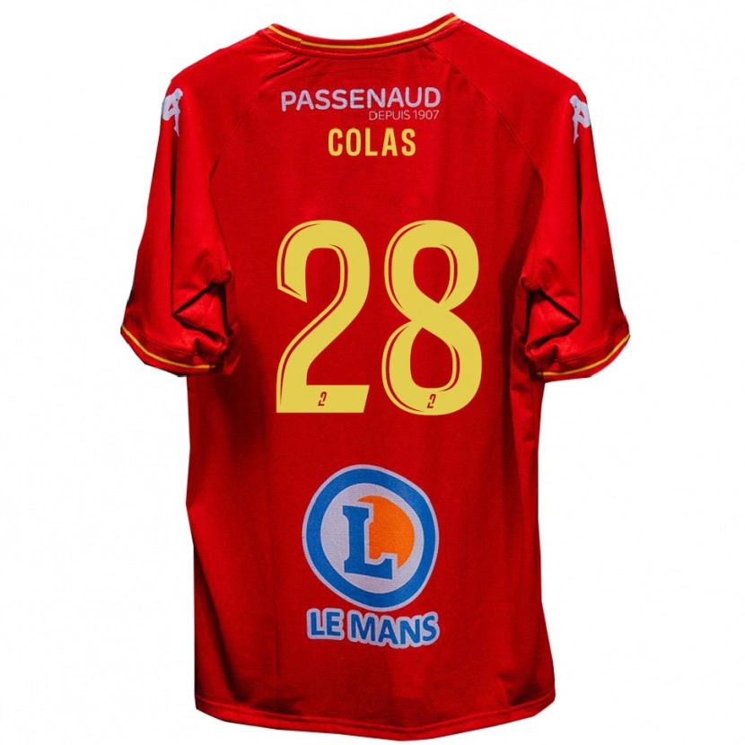 Danxen Heren Erwan Colas #28 Rood Geel Thuisshirt Thuistenue 2025/26 T-Shirt