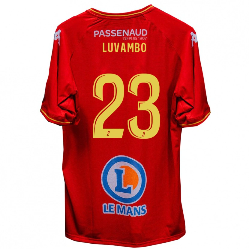 Danxen Heren Taylor Luvambo #23 Rood Geel Thuisshirt Thuistenue 2025/26 T-Shirt