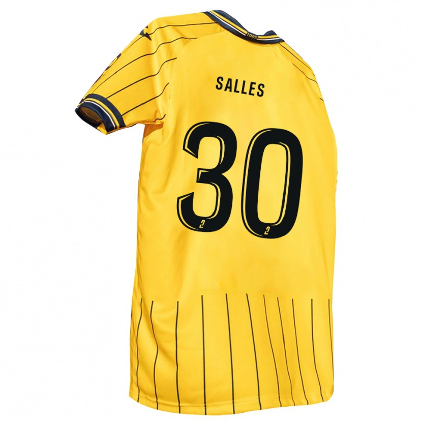 Danxen Heren Esteban Salles #30 Geel Marine Thuisshirt Thuistenue 2025/26 T-Shirt