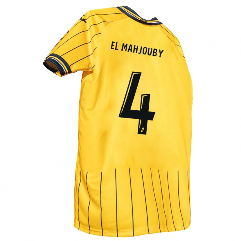 Danxen Heren Adam El Mahjouby #4 Geel Marine Thuisshirt Thuistenue 2025/26 T-Shirt