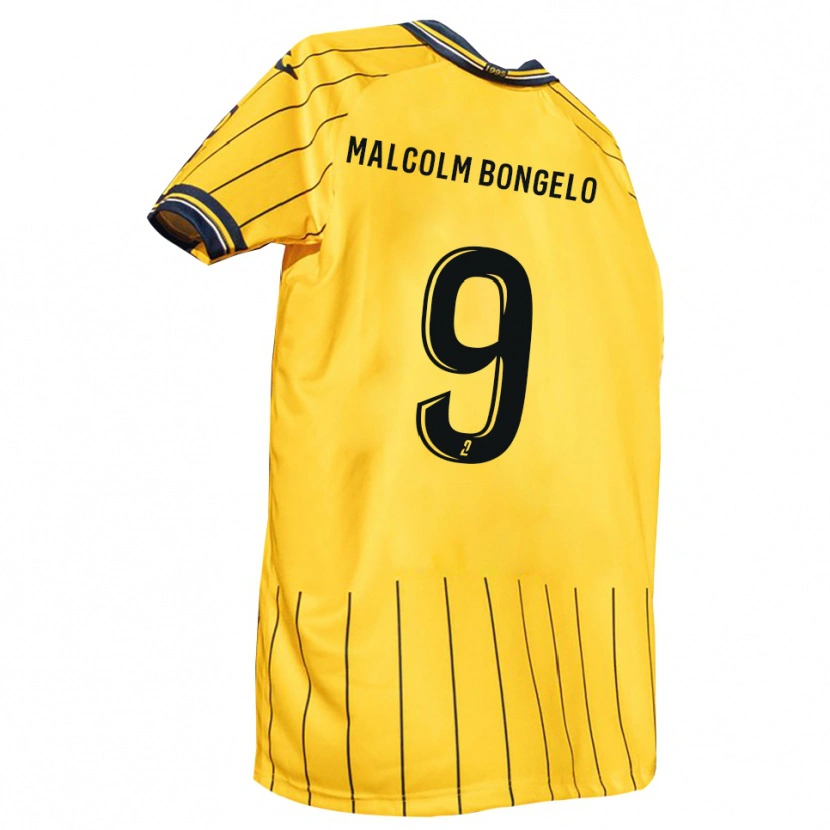 Danxen Heren Fidèle Malcolm Bongelo #9 Geel Marine Thuisshirt Thuistenue 2025/26 T-Shirt