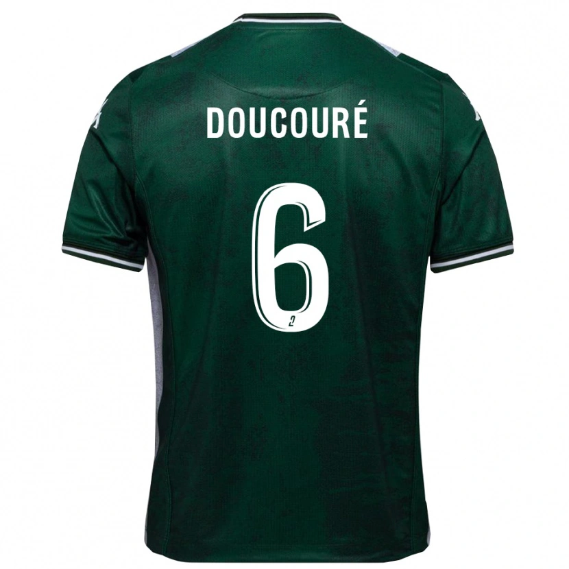 Danxen Heren Rayane Doucouré #6 Groen Wit Thuisshirt Thuistenue 2025/26 T-Shirt