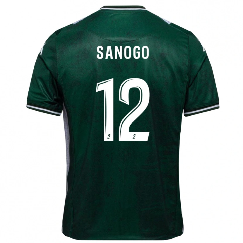 Danxen Heren Aboudramane Sanogo #12 Groen Wit Thuisshirt Thuistenue 2025/26 T-Shirt