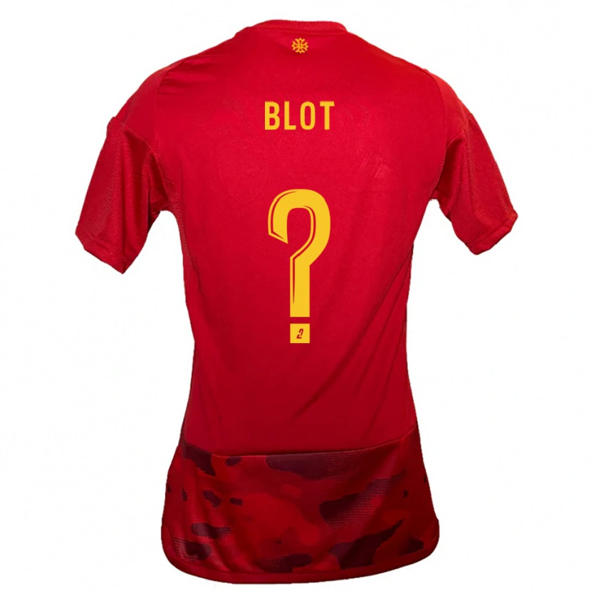 Danxen Heren Titouan Blot #0 Rood Geel Thuisshirt Thuistenue 2025/26 T-Shirt