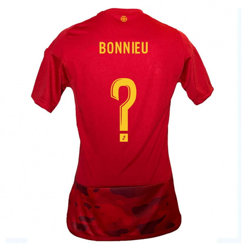 Danxen Heren Louis Bonnieu #0 Rood Geel Thuisshirt Thuistenue 2025/26 T-Shirt