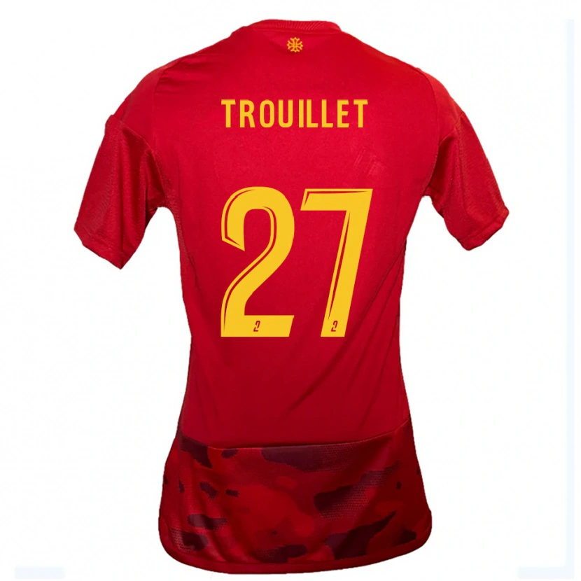 Danxen Heren Alexis Trouillet #27 Rood Geel Thuisshirt Thuistenue 2025/26 T-Shirt