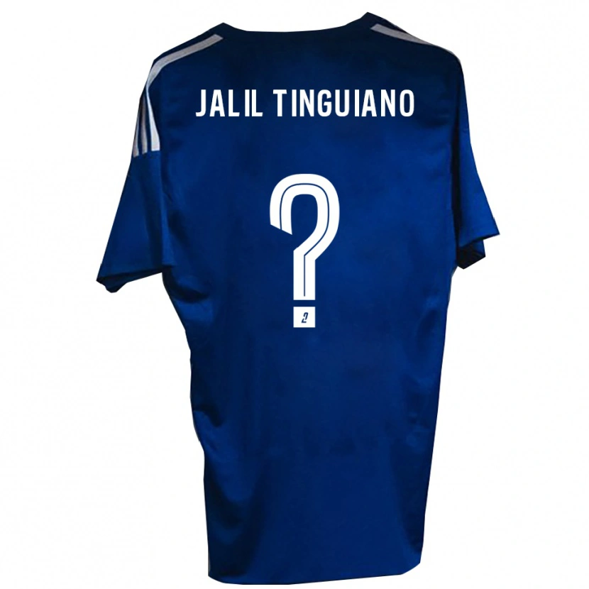 Danxen Heren Abdoul Jalil Tinguiano #0 Blauw Wit Thuisshirt Thuistenue 2025/26 T-Shirt