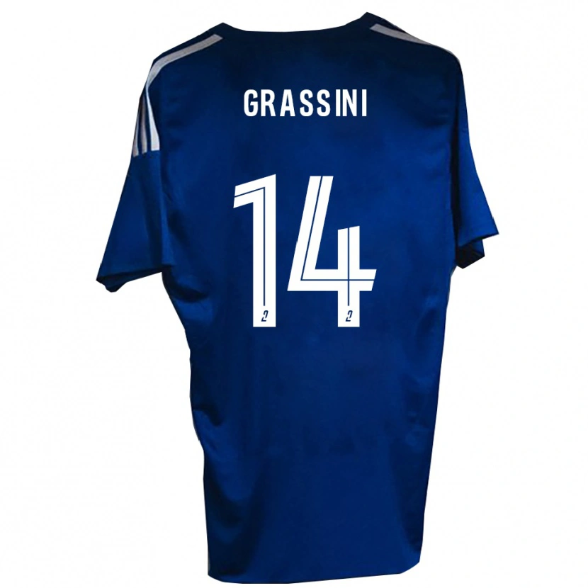 Danxen Heren Romeo Grassini #14 Blauw Wit Thuisshirt Thuistenue 2025/26 T-Shirt