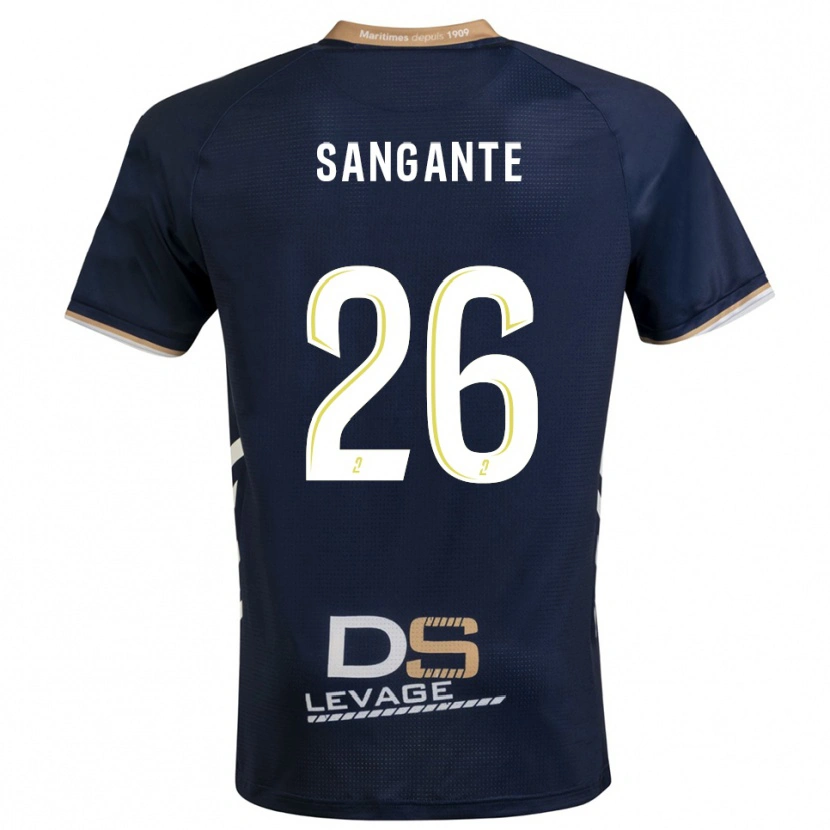 Danxen Heren Opa Sangante #26 Marine Goud Thuisshirt Thuistenue 2025/26 T-Shirt