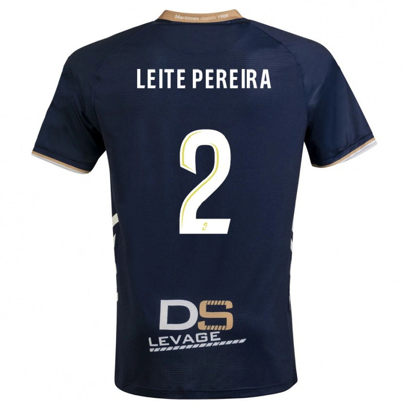 Danxen Heren Matéo Leite Pereira #2 Marine Goud Thuisshirt Thuistenue 2025/26 T-Shirt
