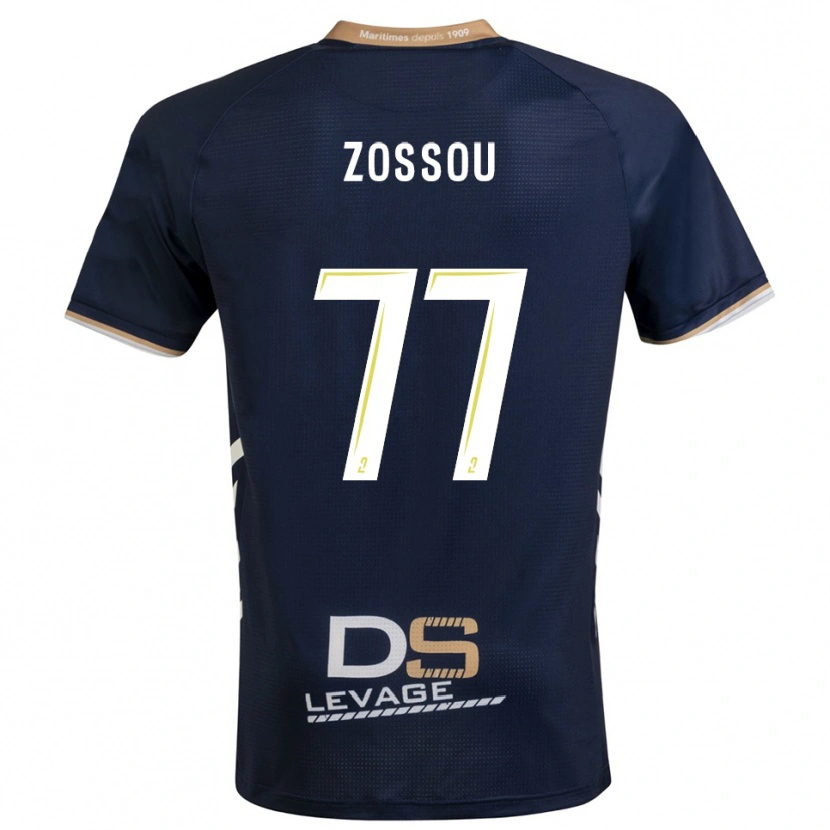 Danxen Heren Aristide Zossou #77 Marine Goud Thuisshirt Thuistenue 2025/26 T-Shirt