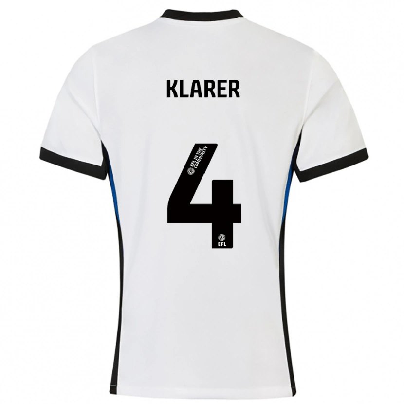 Danxen Heren Christoph Klarer #4 Wit Blauw Uitshirt Uittenue 2025/26 T-Shirt