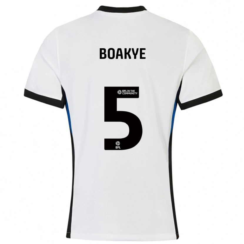 Danxen Heren Godfred Boakye #5 Wit Blauw Uitshirt Uittenue 2025/26 T-Shirt