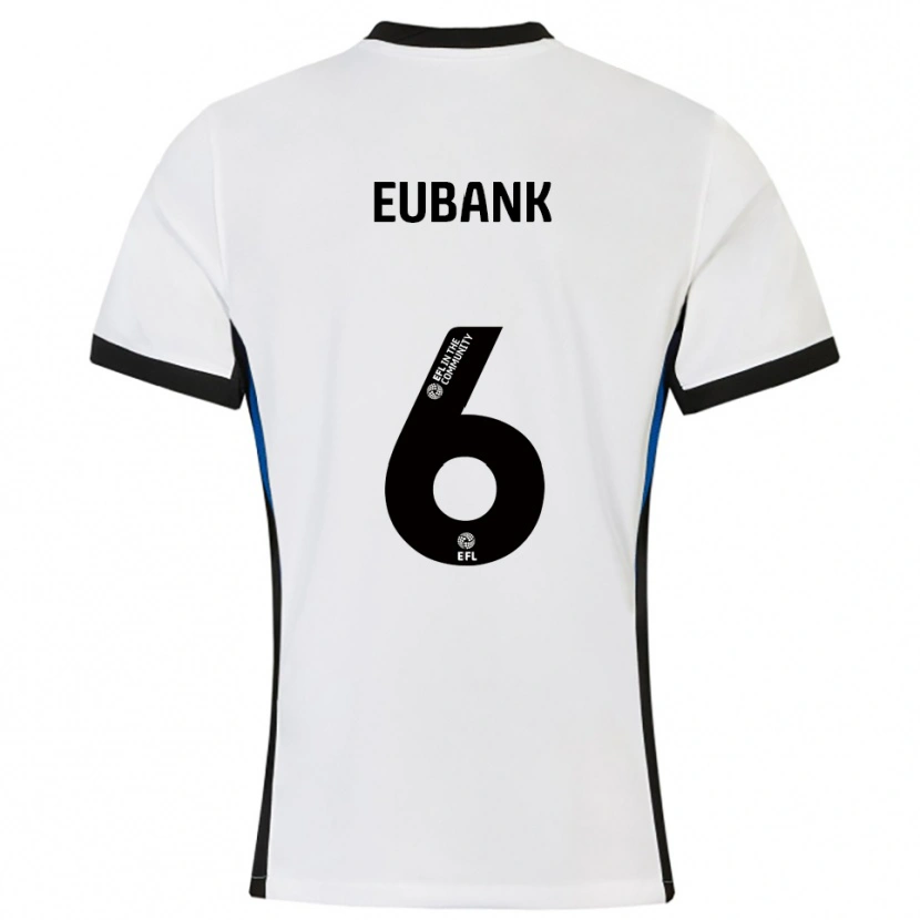 Danxen Heren Cameron Eubank #6 Wit Blauw Uitshirt Uittenue 2025/26 T-Shirt