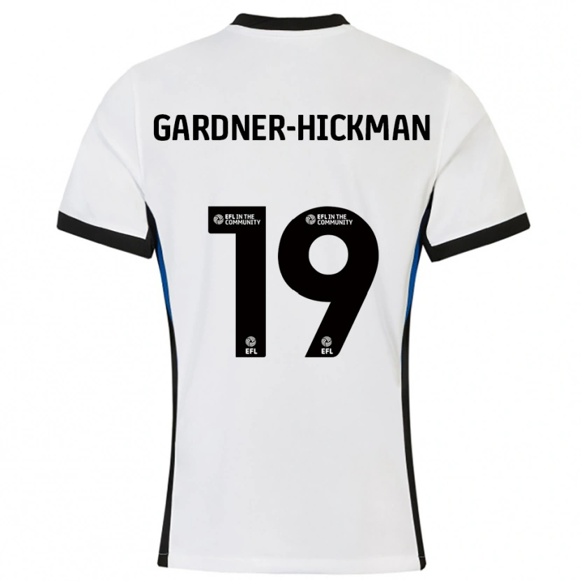 Danxen Heren Taylor Gardner-Hickman #19 Wit Blauw Uitshirt Uittenue 2025/26 T-Shirt