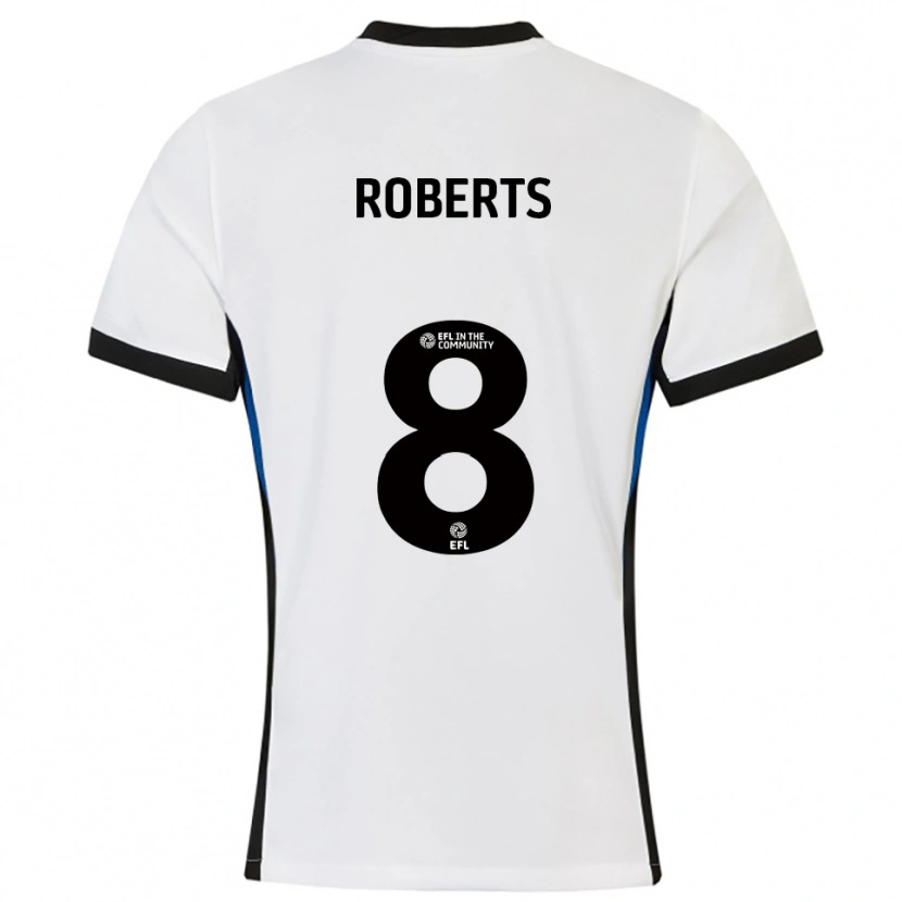 Danxen Heren Tyler Roberts #8 Wit Blauw Uitshirt Uittenue 2025/26 T-Shirt