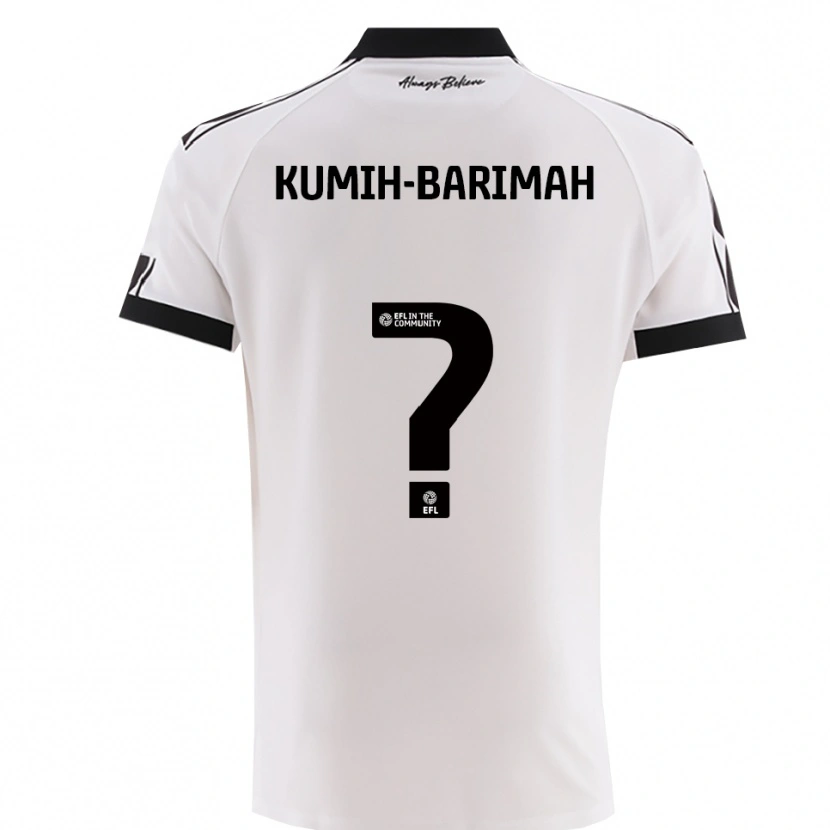 Danxen Heren Desmond Kumih-Barimah #0 Wit Zwart Uitshirt Uittenue 2025/26 T-Shirt
