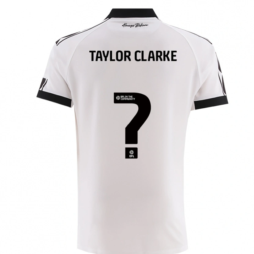 Danxen Heren Omar Taylor-Clarke #0 Wit Zwart Uitshirt Uittenue 2025/26 T-Shirt