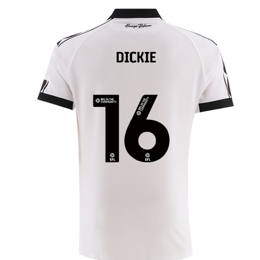 Danxen Heren Rob Dickie #16 Wit Zwart Uitshirt Uittenue 2025/26 T-Shirt