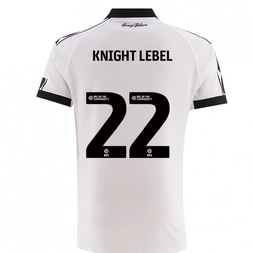 Danxen Heren Jamie Knight-Lebel #22 Wit Zwart Uitshirt Uittenue 2025/26 T-Shirt