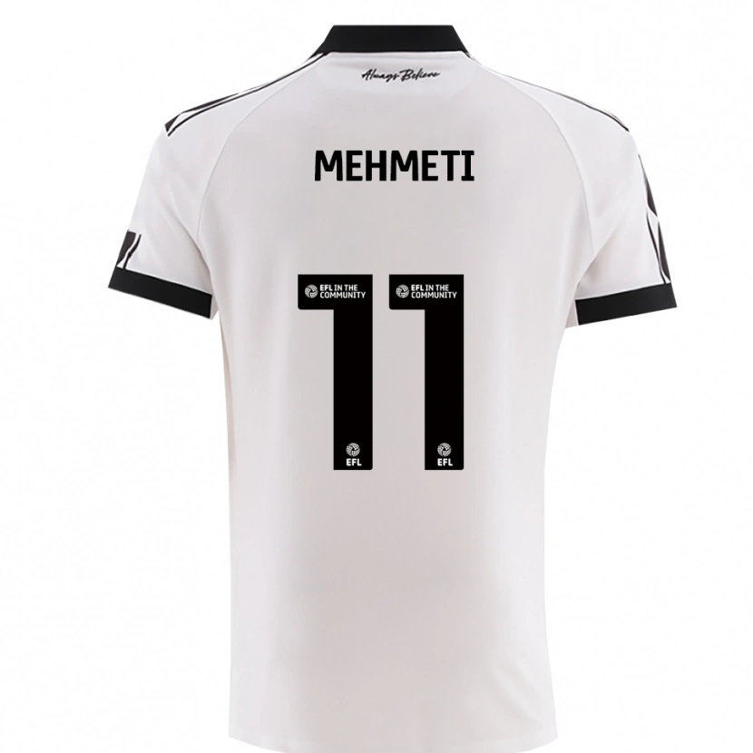 Danxen Heren Anis Mehmeti #11 Wit Zwart Uitshirt Uittenue 2025/26 T-Shirt