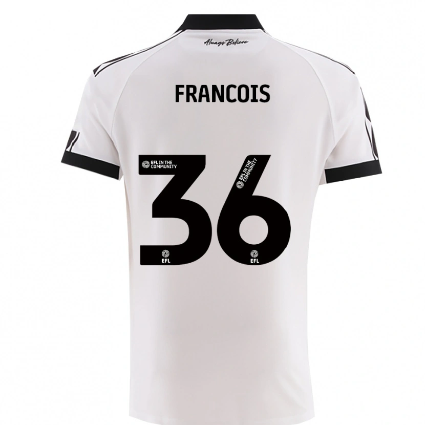 Danxen Heren Marlee Francois #36 Wit Zwart Uitshirt Uittenue 2025/26 T-Shirt