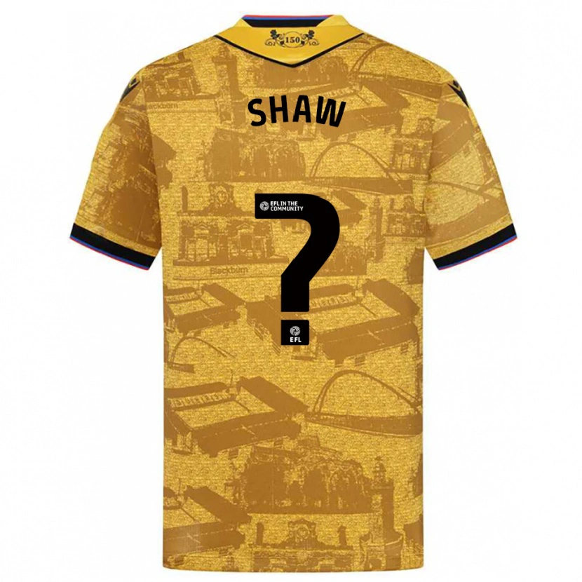 Danxen Heren Daniel Shaw #0 Goud Zwart Uitshirt Uittenue 2025/26 T-Shirt