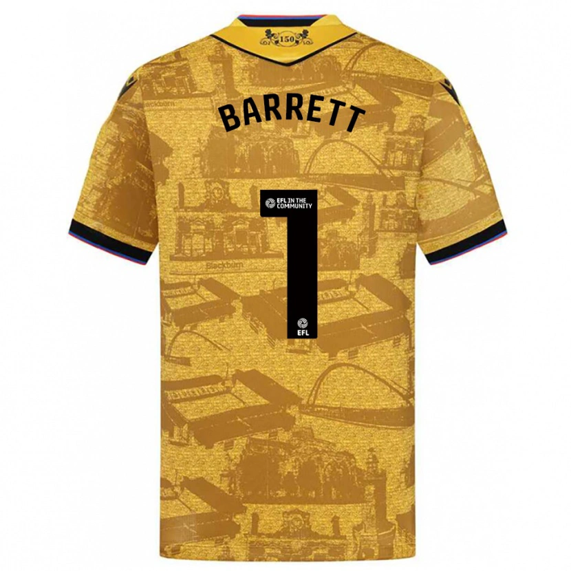 Danxen Heren Jack Barrett #1 Goud Zwart Uitshirt Uittenue 2025/26 T-Shirt