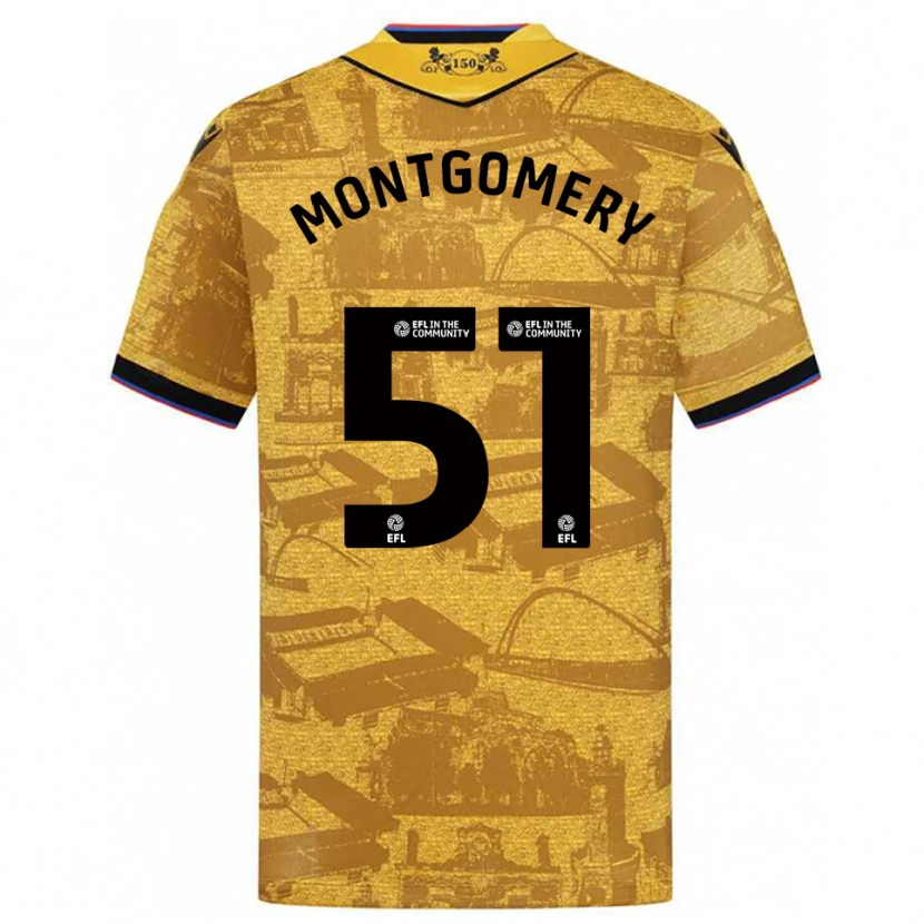 Danxen Heren Kristi Montgomery #51 Goud Zwart Uitshirt Uittenue 2025/26 T-Shirt