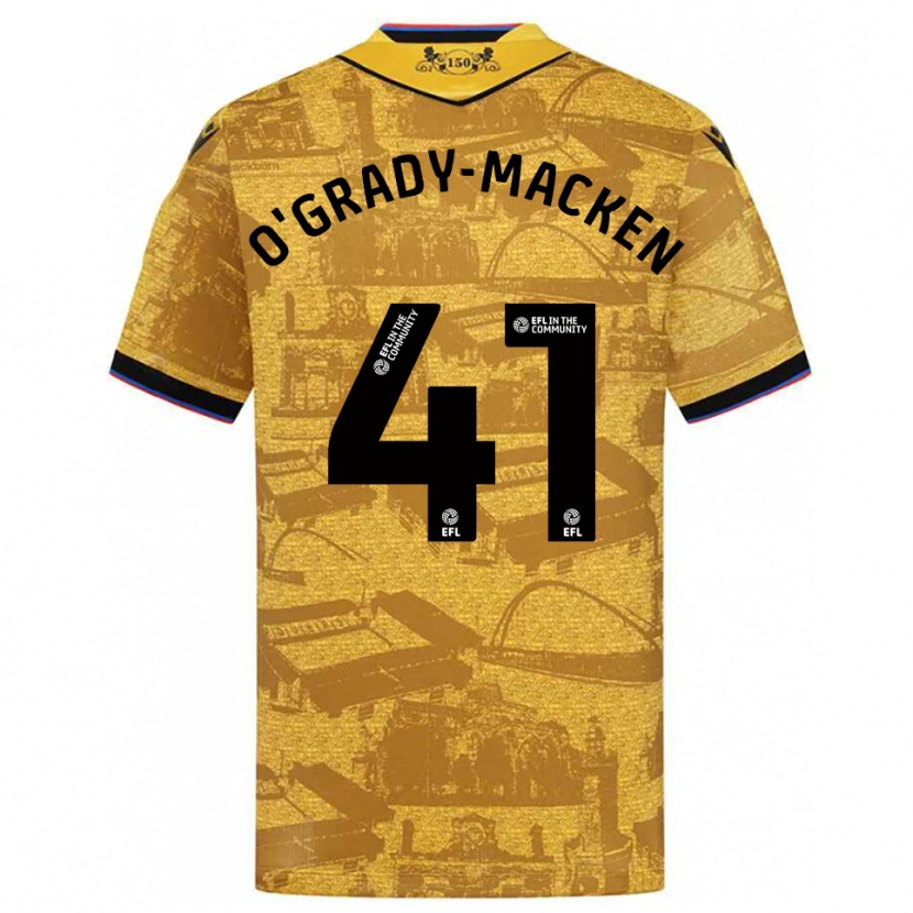 Danxen Heren Harley O'grady-Macken #41 Goud Zwart Uitshirt Uittenue 2025/26 T-Shirt