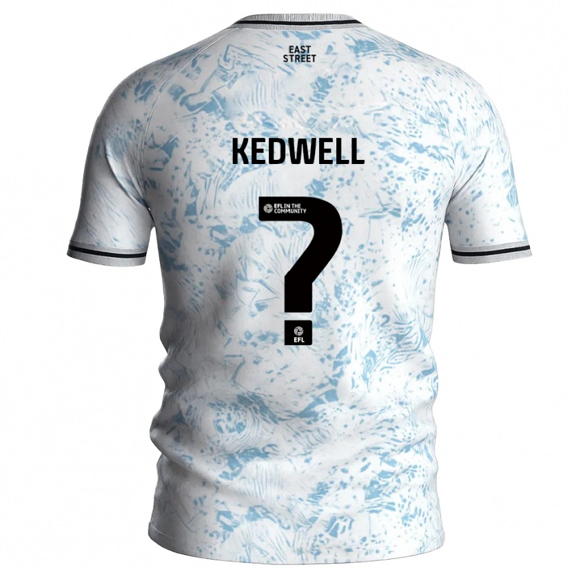Danxen Heren Harvey Kedwell #0 Wit Hemelsblauw Uitshirt Uittenue 2025/26 T-Shirt