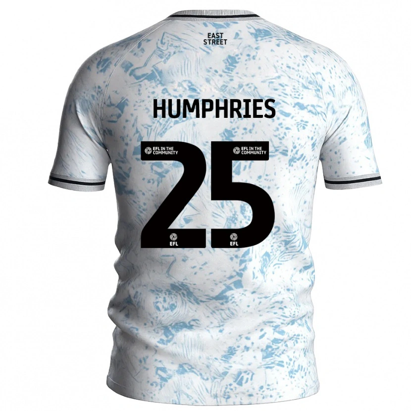 Danxen Heren Greta Humphries #25 Wit Hemelsblauw Uitshirt Uittenue 2025/26 T-Shirt