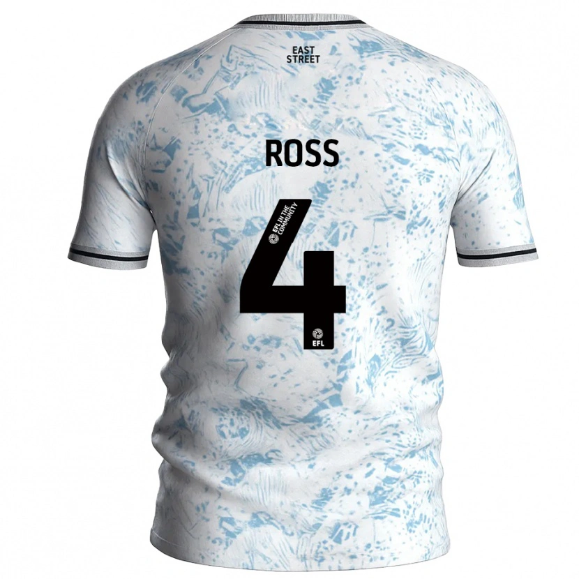 Danxen Heren Mia Ross #4 Wit Hemelsblauw Uitshirt Uittenue 2025/26 T-Shirt