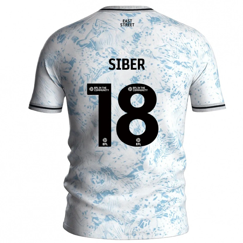 Danxen Heren Gloria Siber #18 Wit Hemelsblauw Uitshirt Uittenue 2025/26 T-Shirt