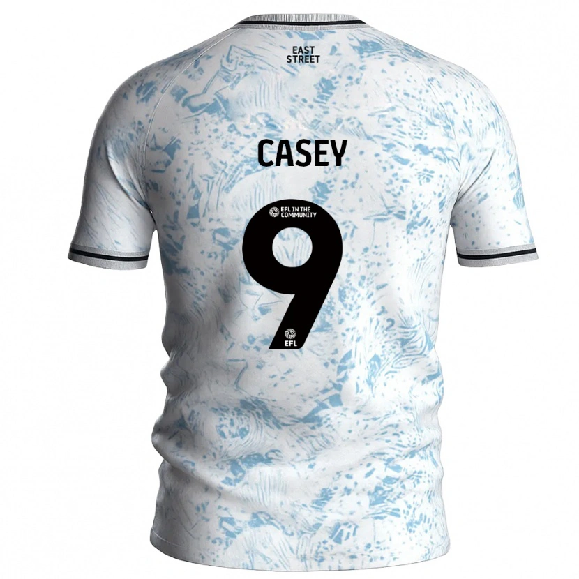 Danxen Heren Patrick Casey #9 Wit Hemelsblauw Uitshirt Uittenue 2025/26 T-Shirt