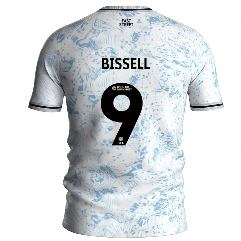 Danxen Heren Emma Bissell #9 Wit Hemelsblauw Uitshirt Uittenue 2025/26 T-Shirt