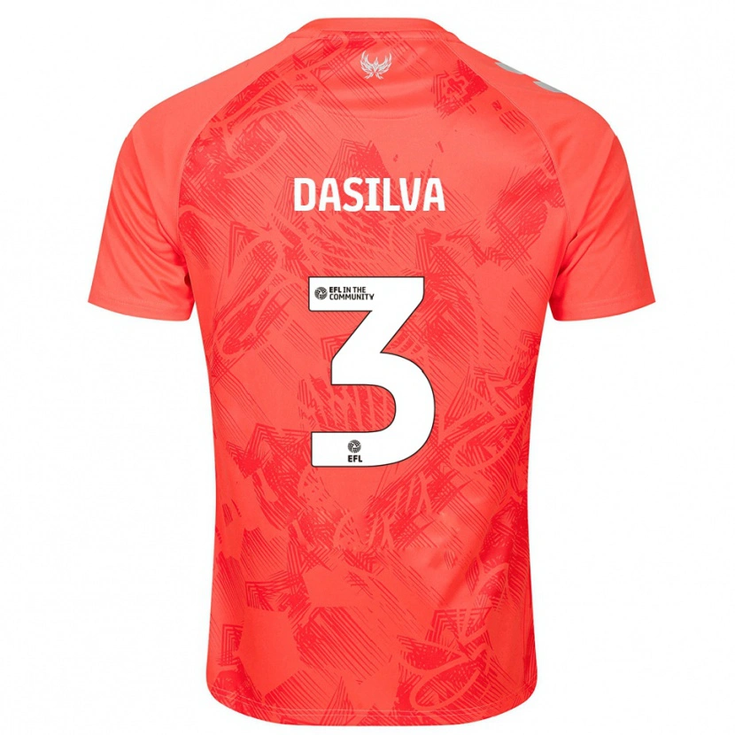Danxen Heren Jay Dasilva #3 Oranje Wit Uitshirt Uittenue 2025/26 T-Shirt