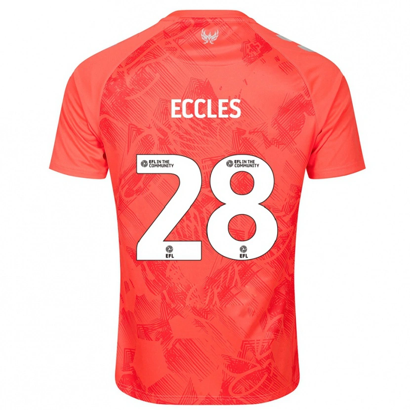 Danxen Heren Josh Eccles #28 Oranje Wit Uitshirt Uittenue 2025/26 T-Shirt