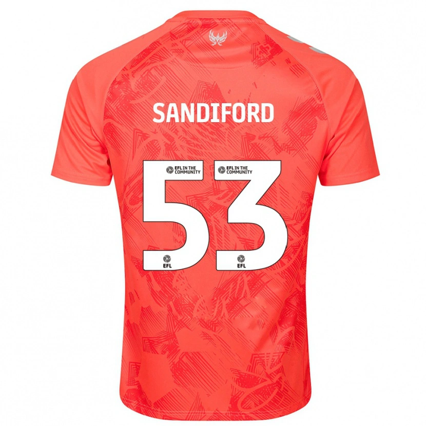 Danxen Heren Greg Sandiford #53 Oranje Wit Uitshirt Uittenue 2025/26 T-Shirt