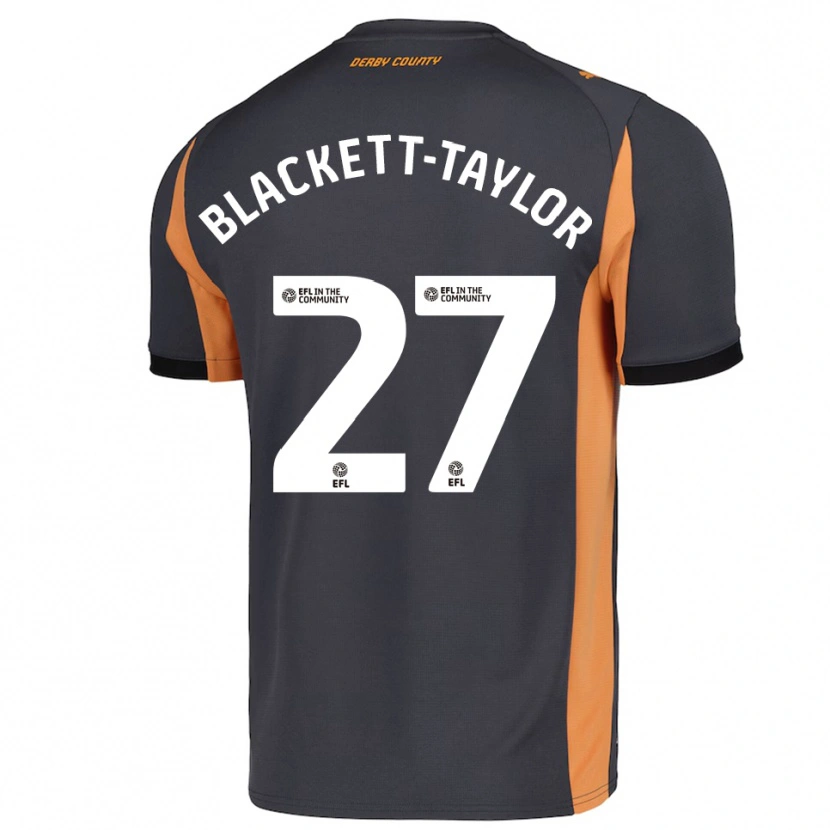Danxen Heren Corey Blackett-Taylor #27 Grijs Oranje Zwart Uitshirt Uittenue 2025/26 T-Shirt