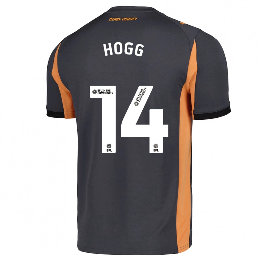 Danxen Heren Becky Hogg #14 Grijs Oranje Zwart Uitshirt Uittenue 2025/26 T-Shirt