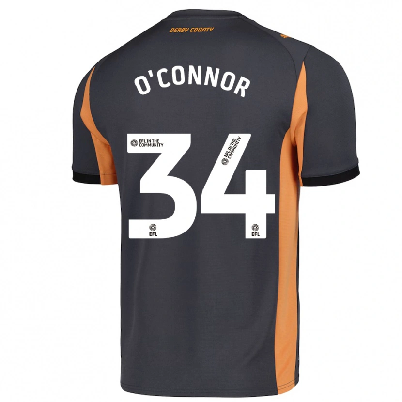 Danxen Heren Dolcie O'connor #34 Grijs Oranje Zwart Uitshirt Uittenue 2025/26 T-Shirt