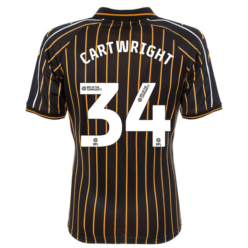 Danxen Heren Harvey Cartwright #34 Wit Zwart Uitshirt Uittenue 2025/26 T-Shirt