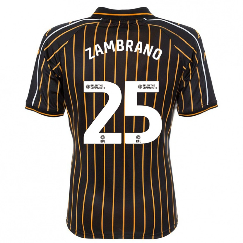 Danxen Heren Óscar Zambrano #25 Wit Zwart Uitshirt Uittenue 2025/26 T-Shirt