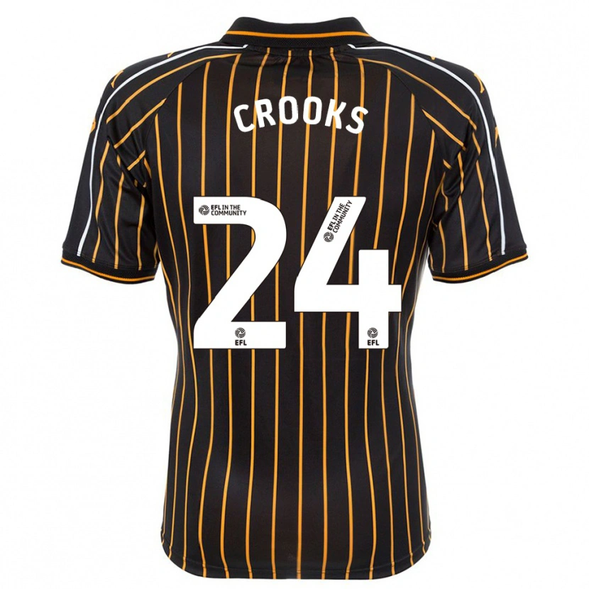 Danxen Heren Matt Crooks #24 Wit Zwart Uitshirt Uittenue 2025/26 T-Shirt
