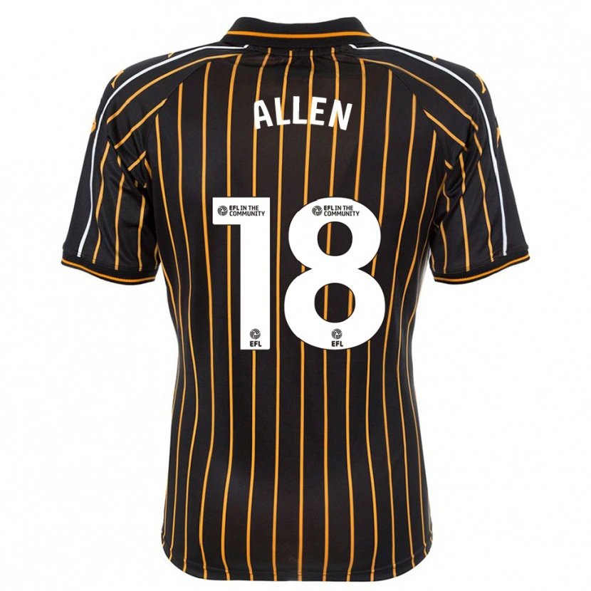 Danxen Heren Aaliyah Allen #18 Wit Zwart Uitshirt Uittenue 2025/26 T-Shirt