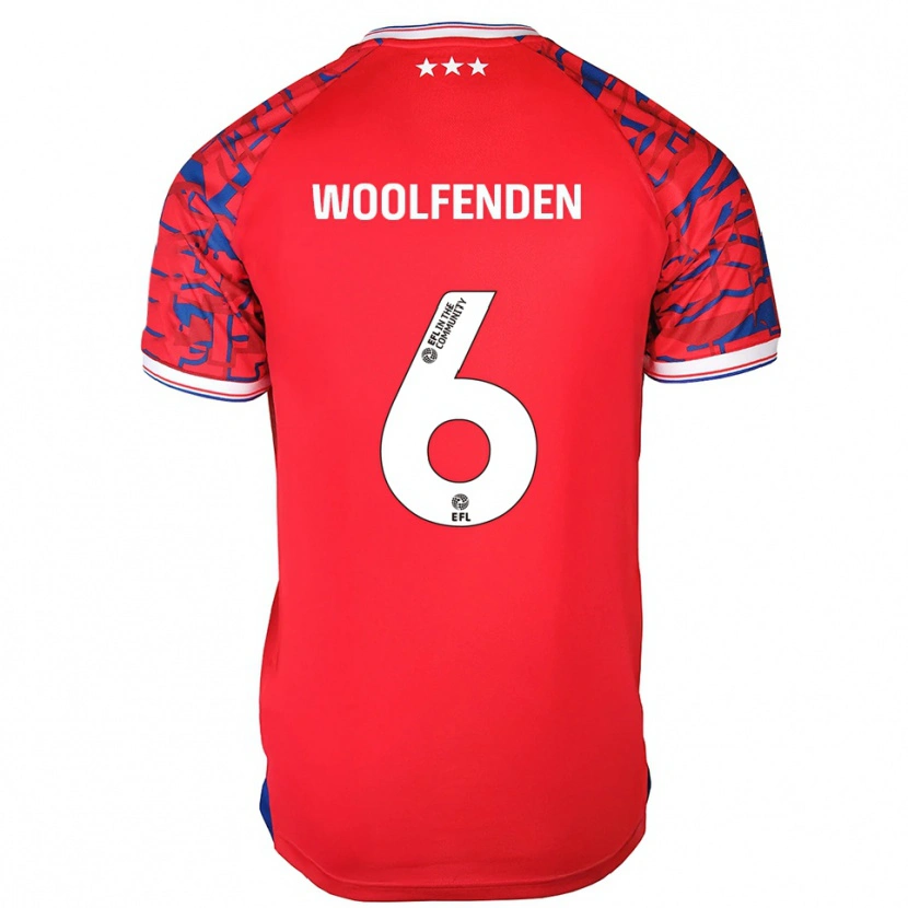 Danxen Heren Luke Woolfenden #6 Rood Blauw Uitshirt Uittenue 2025/26 T-Shirt