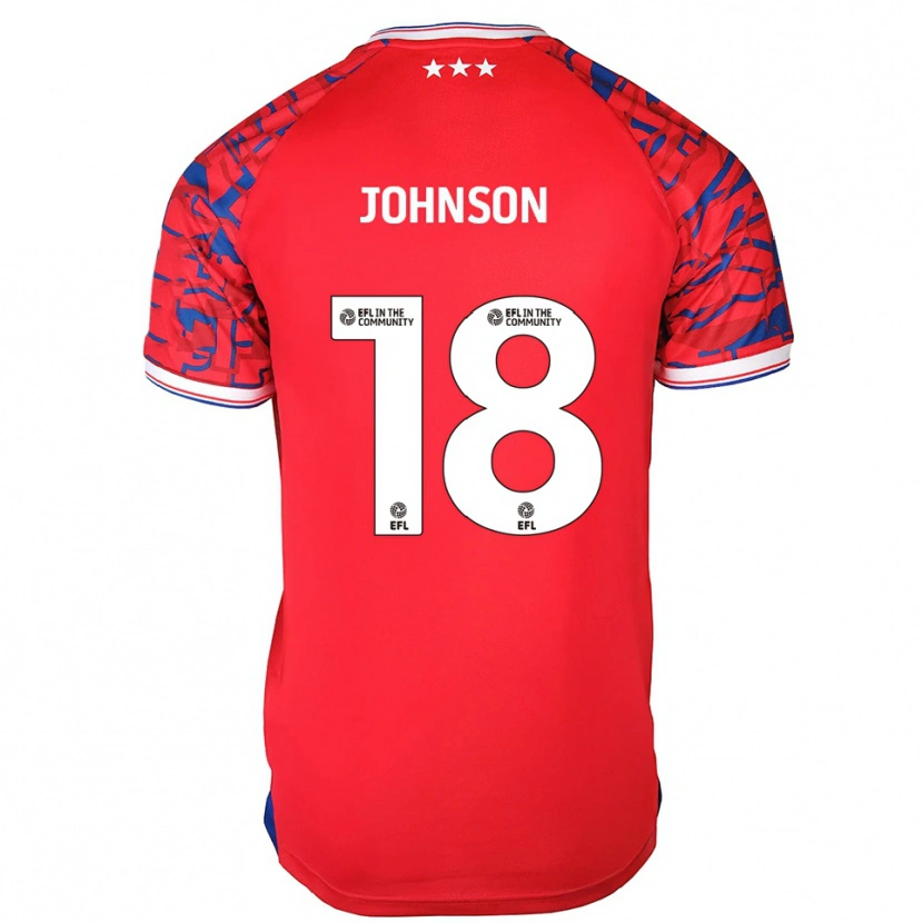 Danxen Heren Ben Johnson #18 Rood Blauw Uitshirt Uittenue 2025/26 T-Shirt