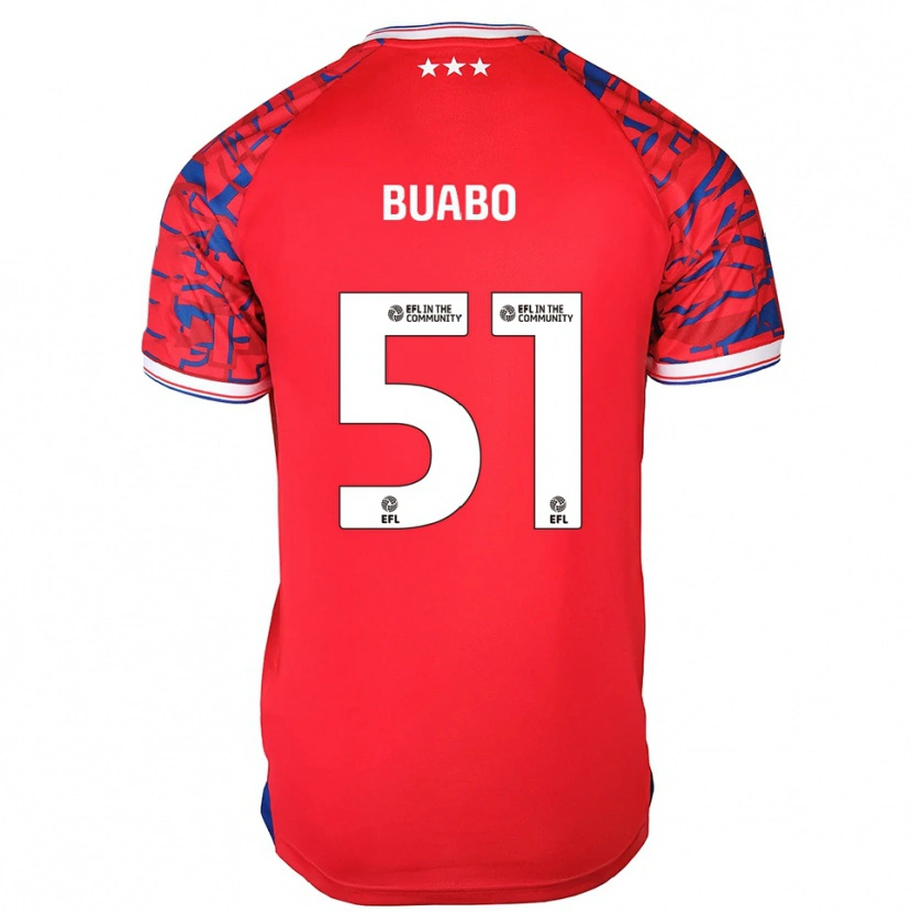 Danxen Heren Gerrard Buabo #51 Rood Blauw Uitshirt Uittenue 2025/26 T-Shirt